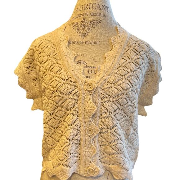 VERO MODA Women's Celia Knit Button Top - Size L - NWT - Picture 3 of 4